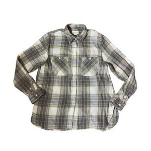 Denim & supply ralph lauren womens plaid button down flannel shirt XL western